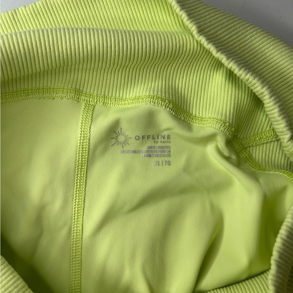 3/$30 Offline By Aerie Goals Hi-Rise 7/8‎ Legging Lime Green XL - Picture 2 of 4